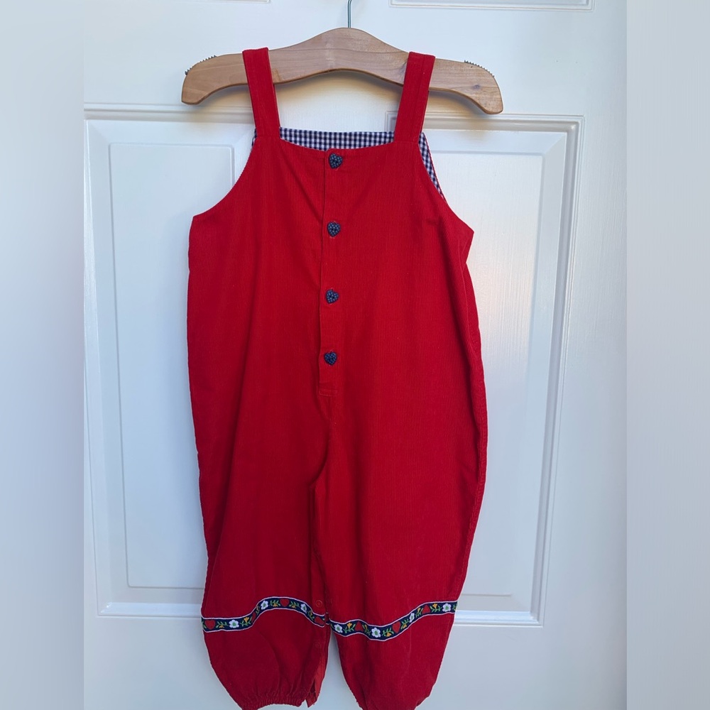 Chez Ami red corduroy jumper